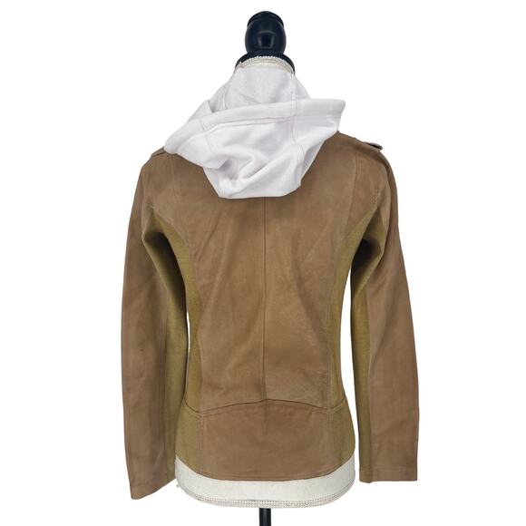 Jakett Hannah Patina Leather Jacket With White Hood - Picture 16 of 16
